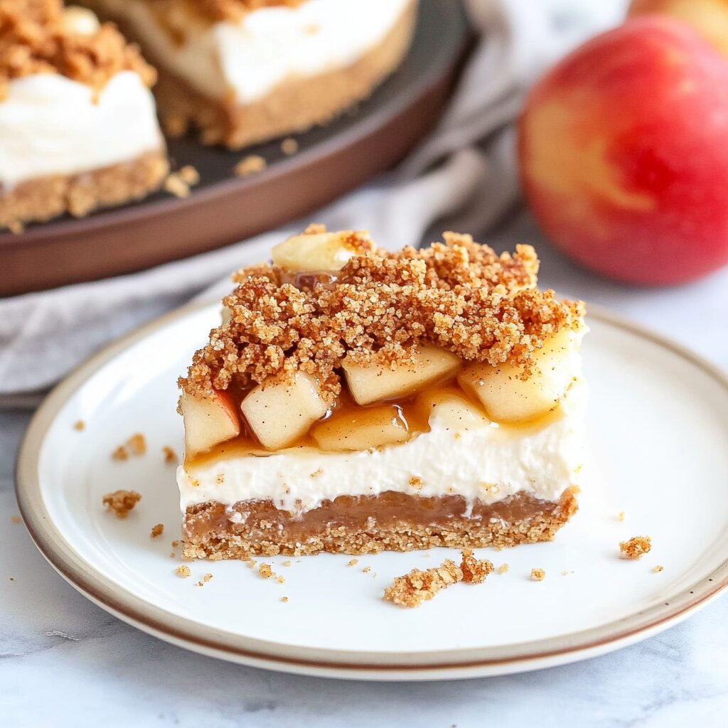 Apple Crisp Cheesecake Bars