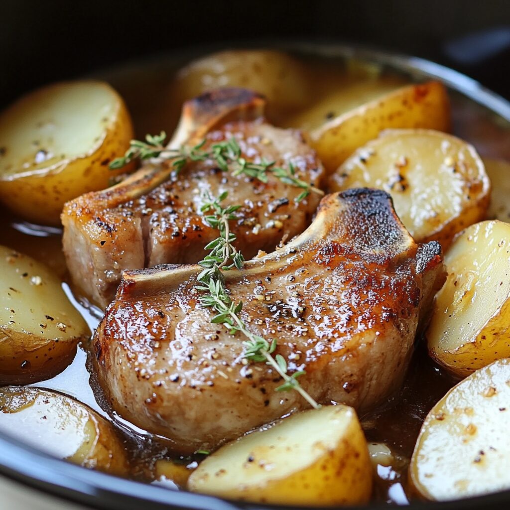 Crock Pot Pork Chops and Potatoes