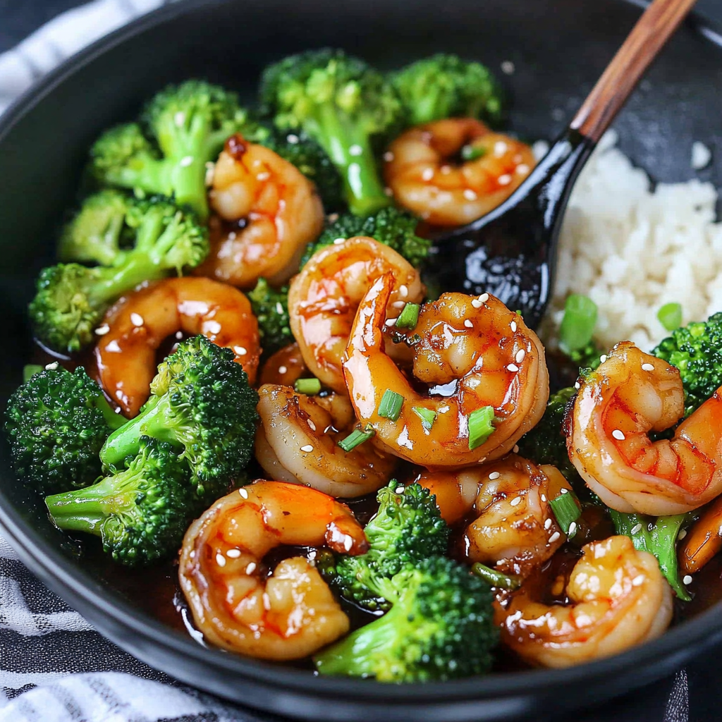 Honey Garlic Butter Shrimp & Broccoli