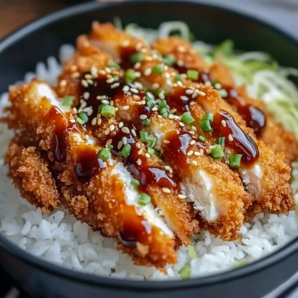 Japanese Katsu Bowls with Tonkatsu Sauce
