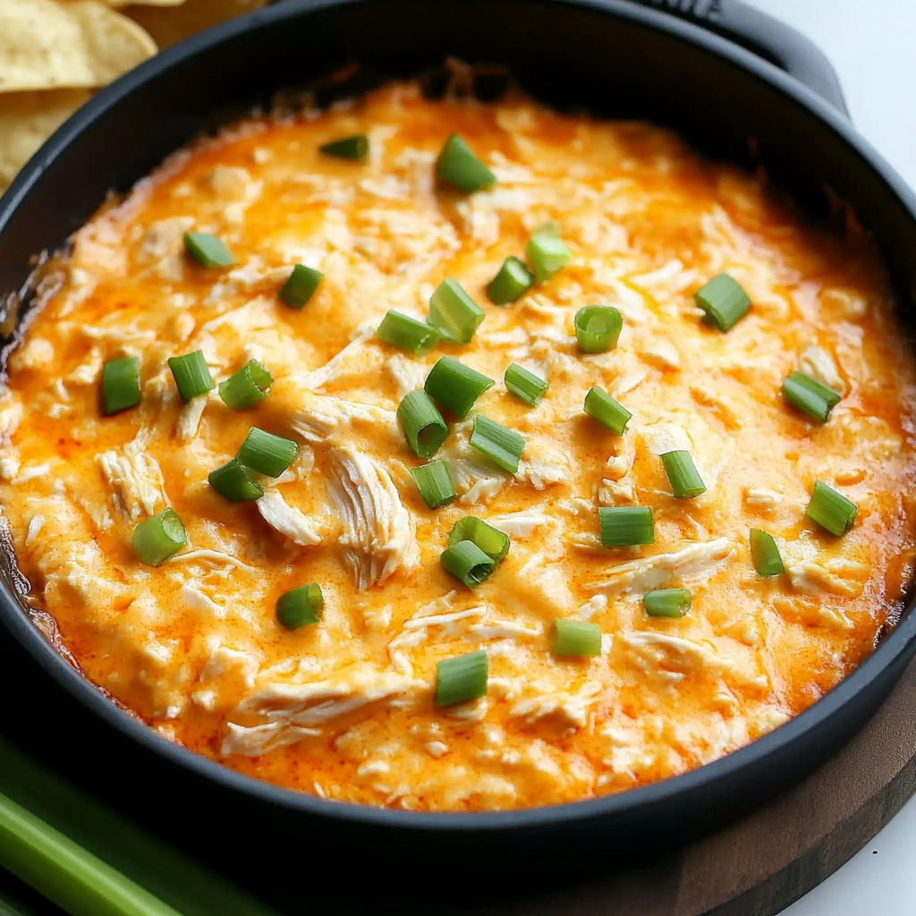 Quick Stovetop Buffalo Chicken Dip