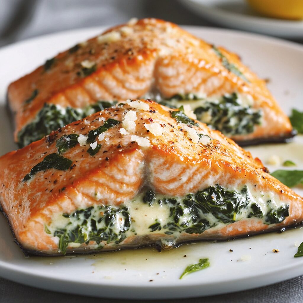 Spinach-Stuffed Salmon