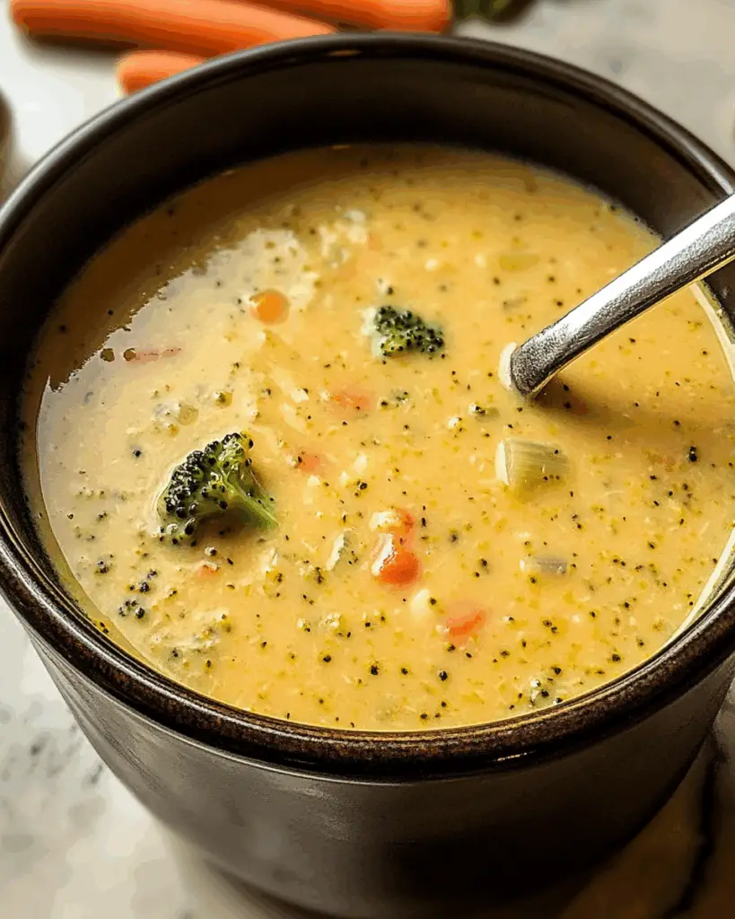 High Protein Broccoli Cheddar Soup