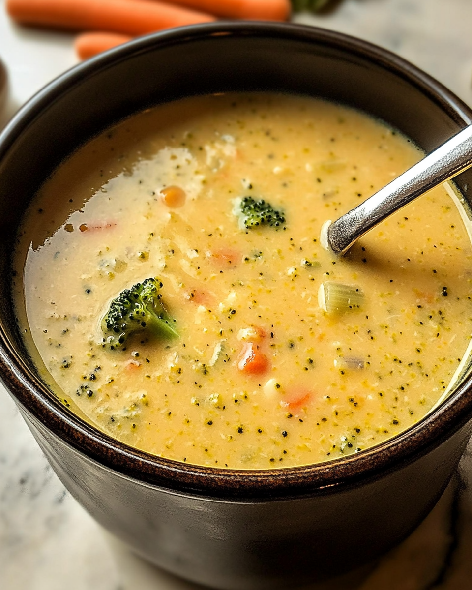 High Protein Broccoli Cheddar Soup