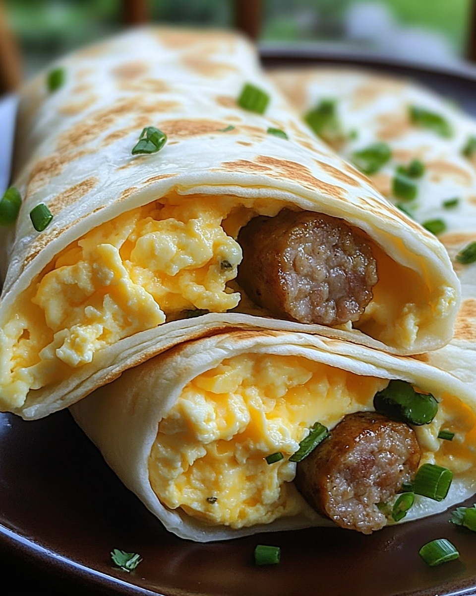 Cheesy Sausage and Egg Wraps