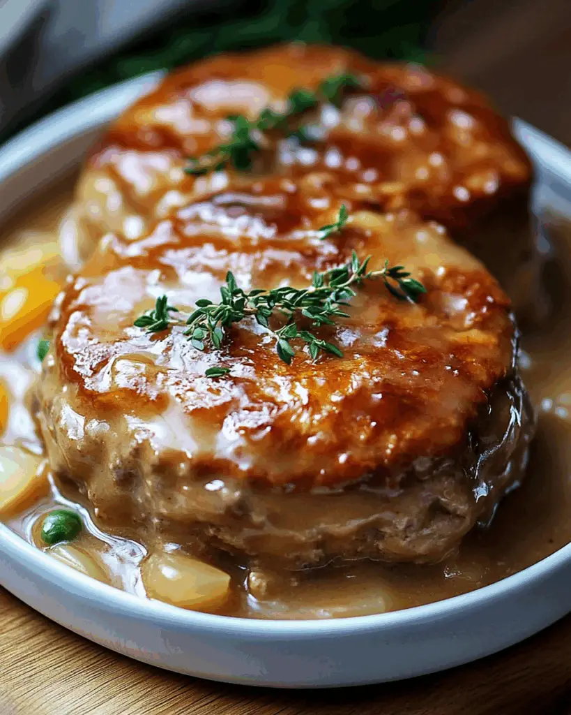 Hamburger Steak with Onions and Gravy