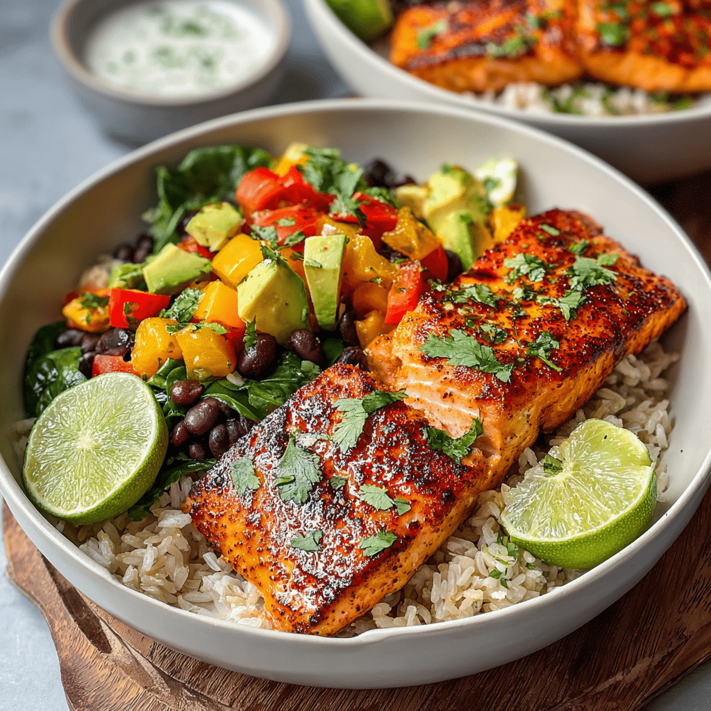 Chili Lime Salmon Bowls