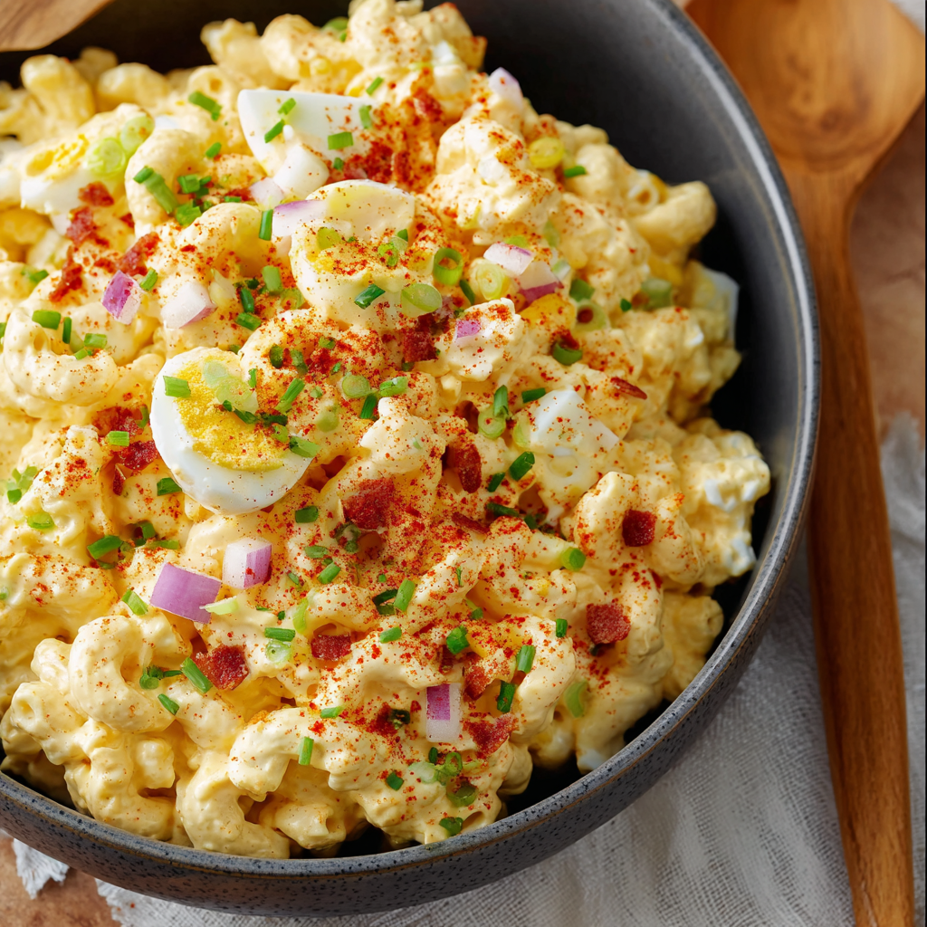 Creamy Deviled Egg Pasta Salad