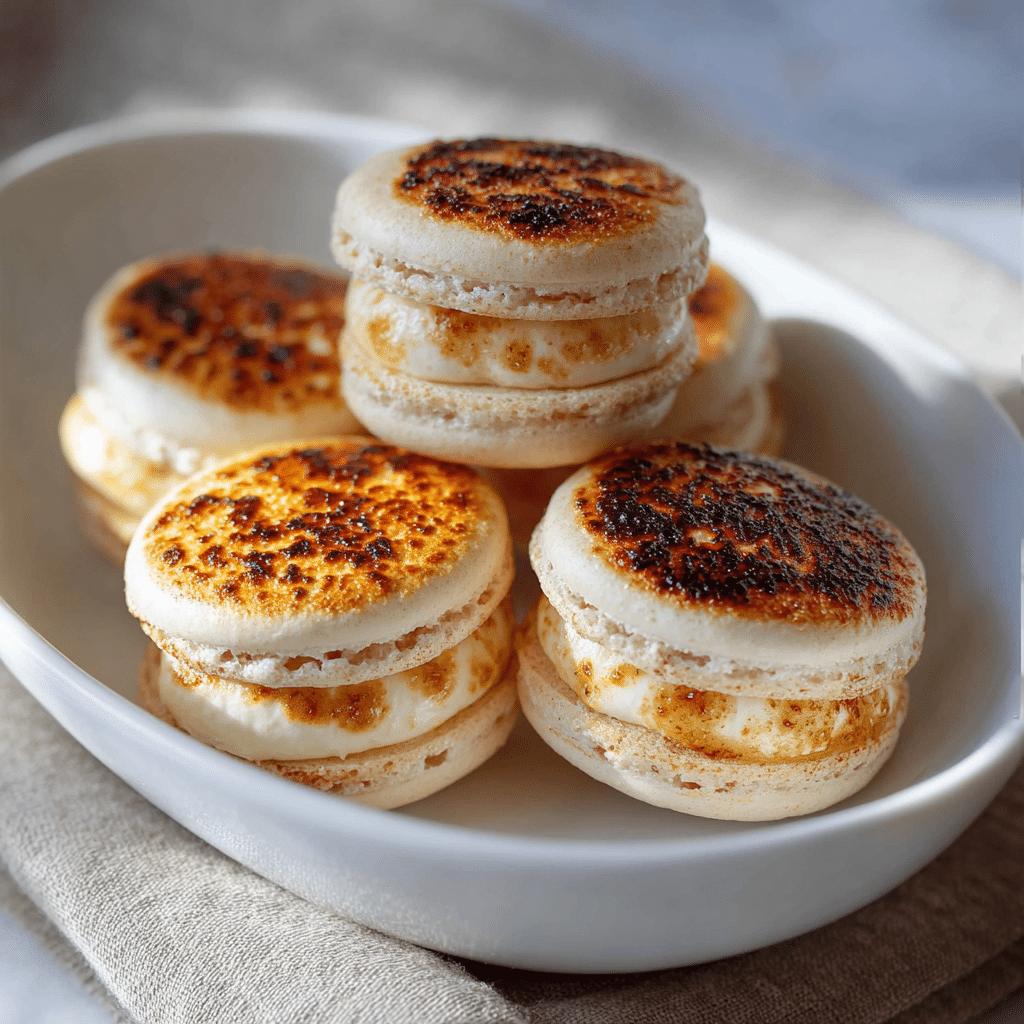 Crème Brûlée Macarons