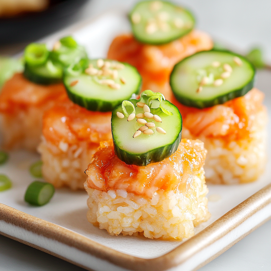 Crispy Rice Salmon Bites