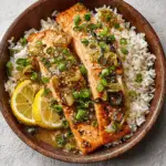 Garlic‑Scallion Miso Salmon