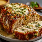 Garlic‑Parmesan Chicken Meatloaf