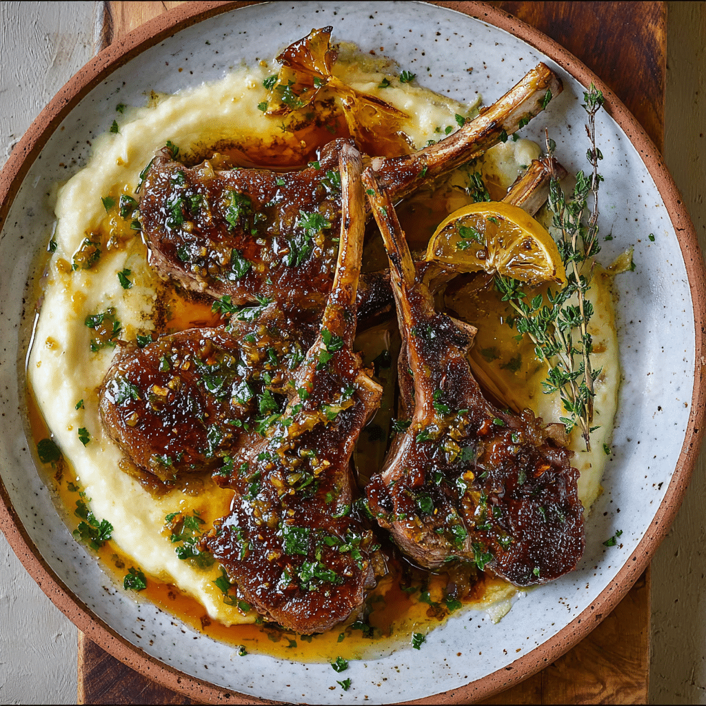 Honey Garlic Butter Lamb Cutlets