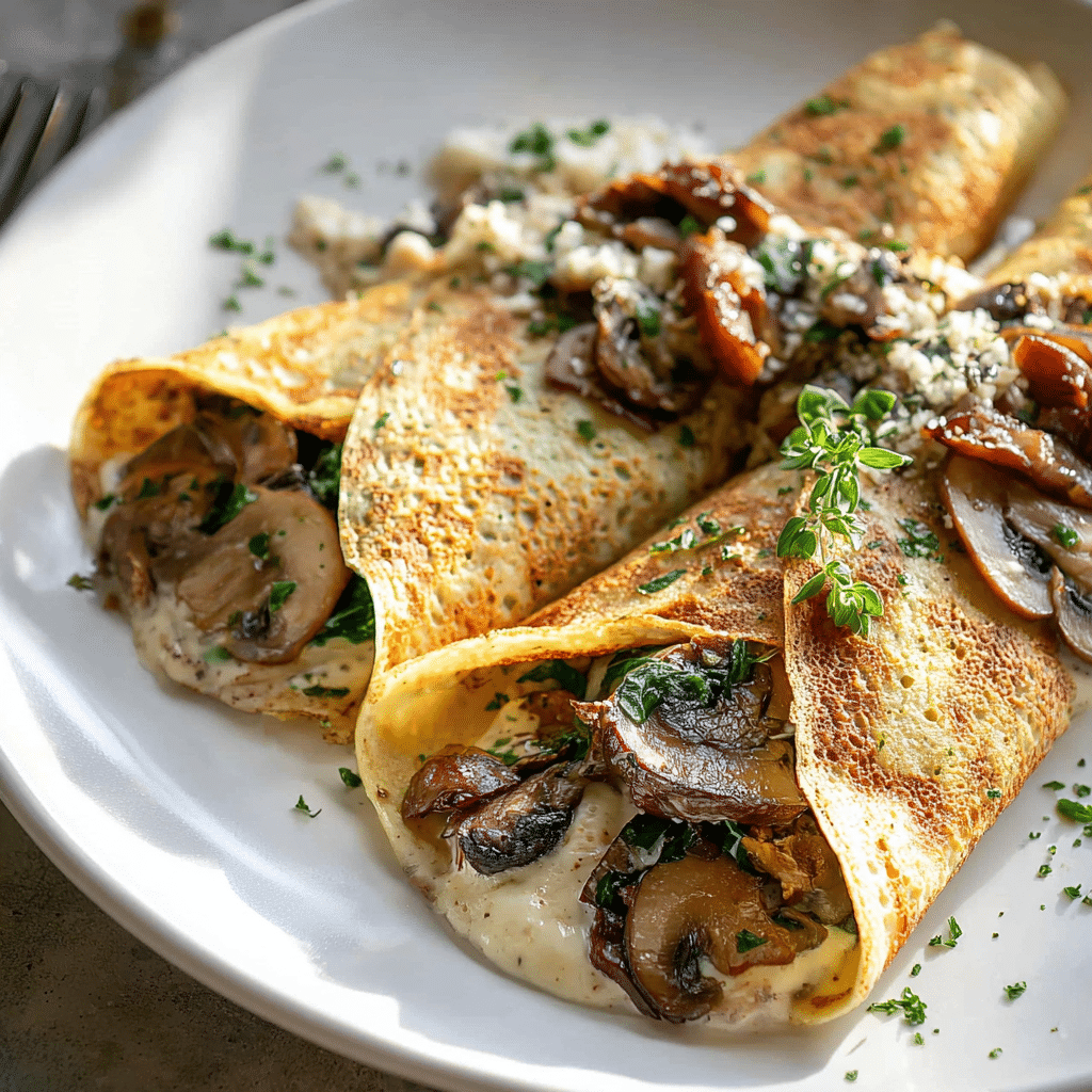 Mushroom Crepes