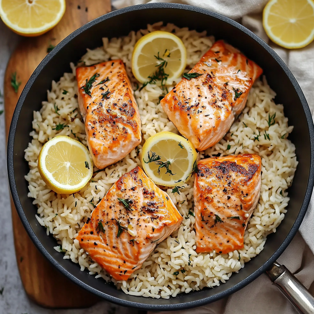 One-Pot Salmon and Rice