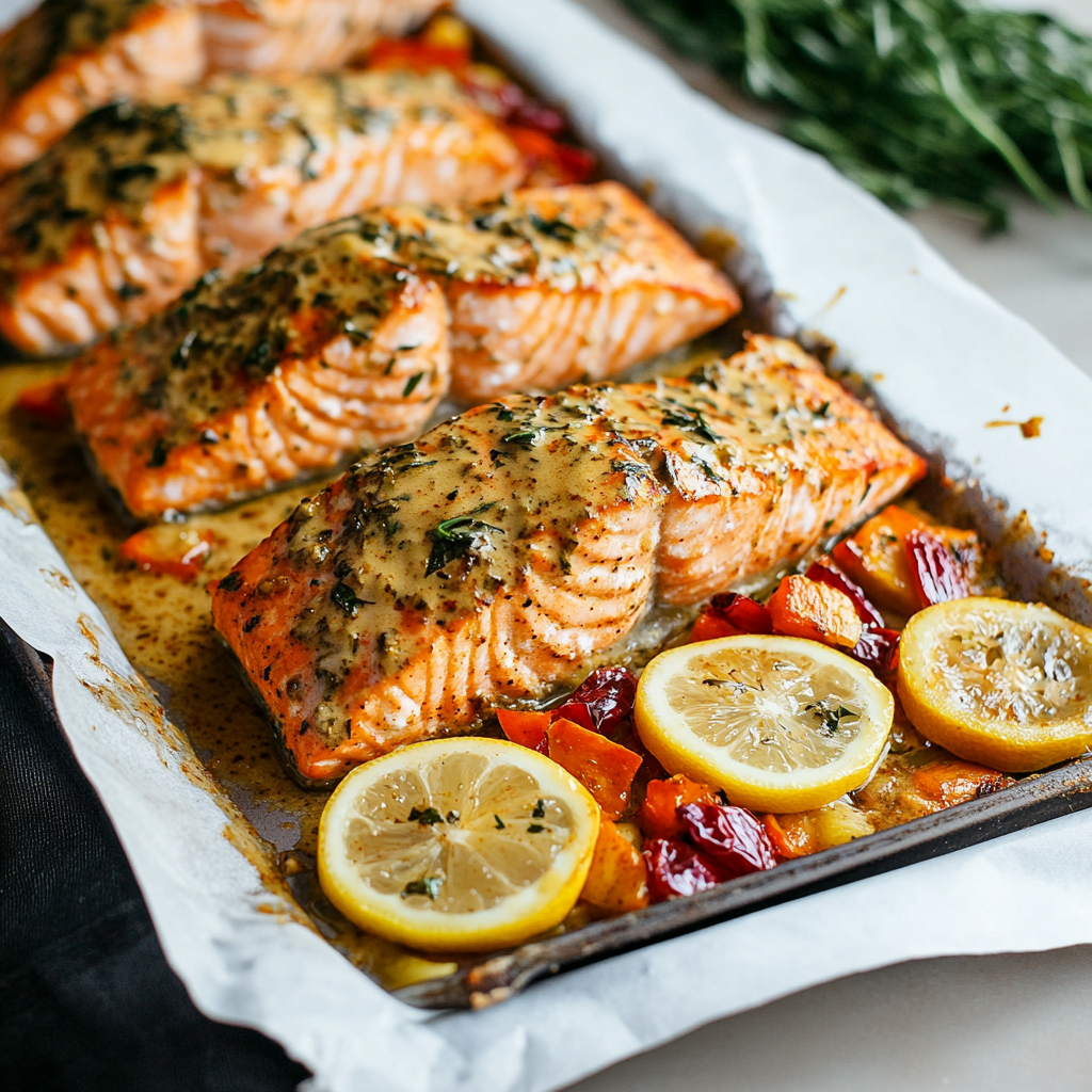 Sheet Pan Chili Dijon Salmon