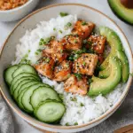Spicy Salmon Bowls with Coconut Rice