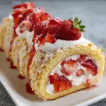 Strawberry Shortcake Cheesecake Roll