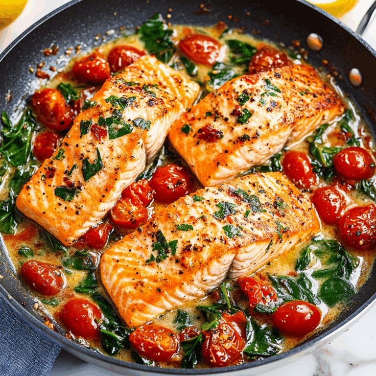 Tuscan Garlic Butter Salmon - Justine Recipes