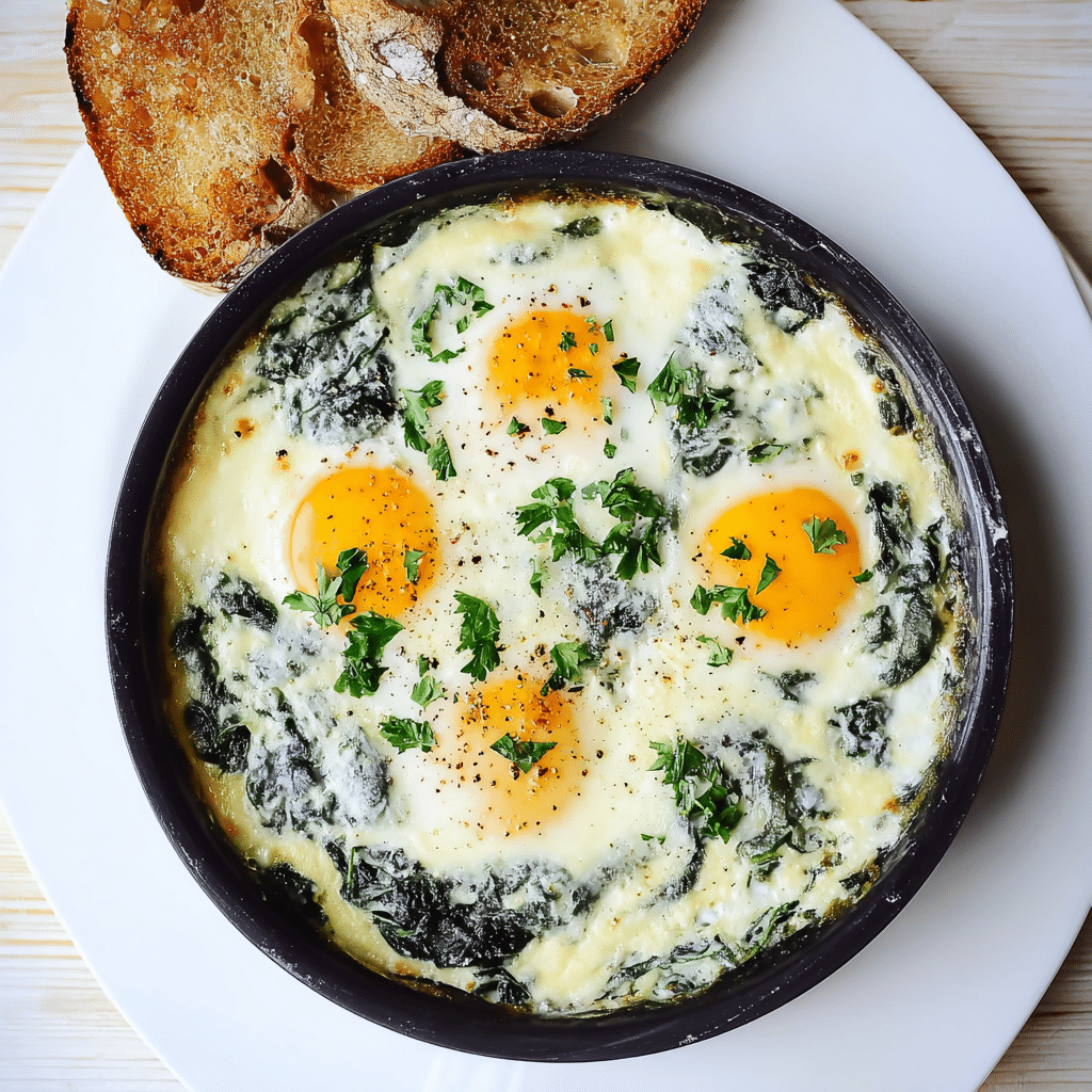 Baked Eggs Florentine