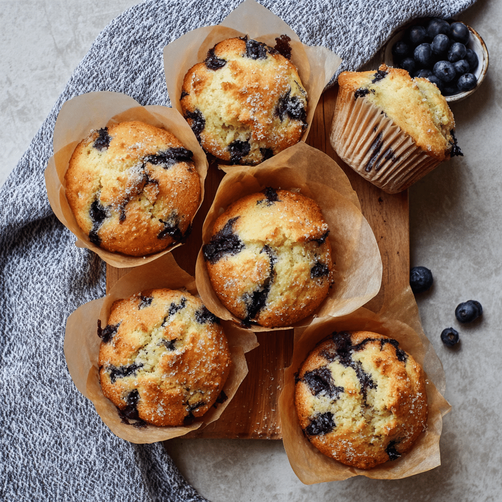Bakery-Style Blueberry Muffins
