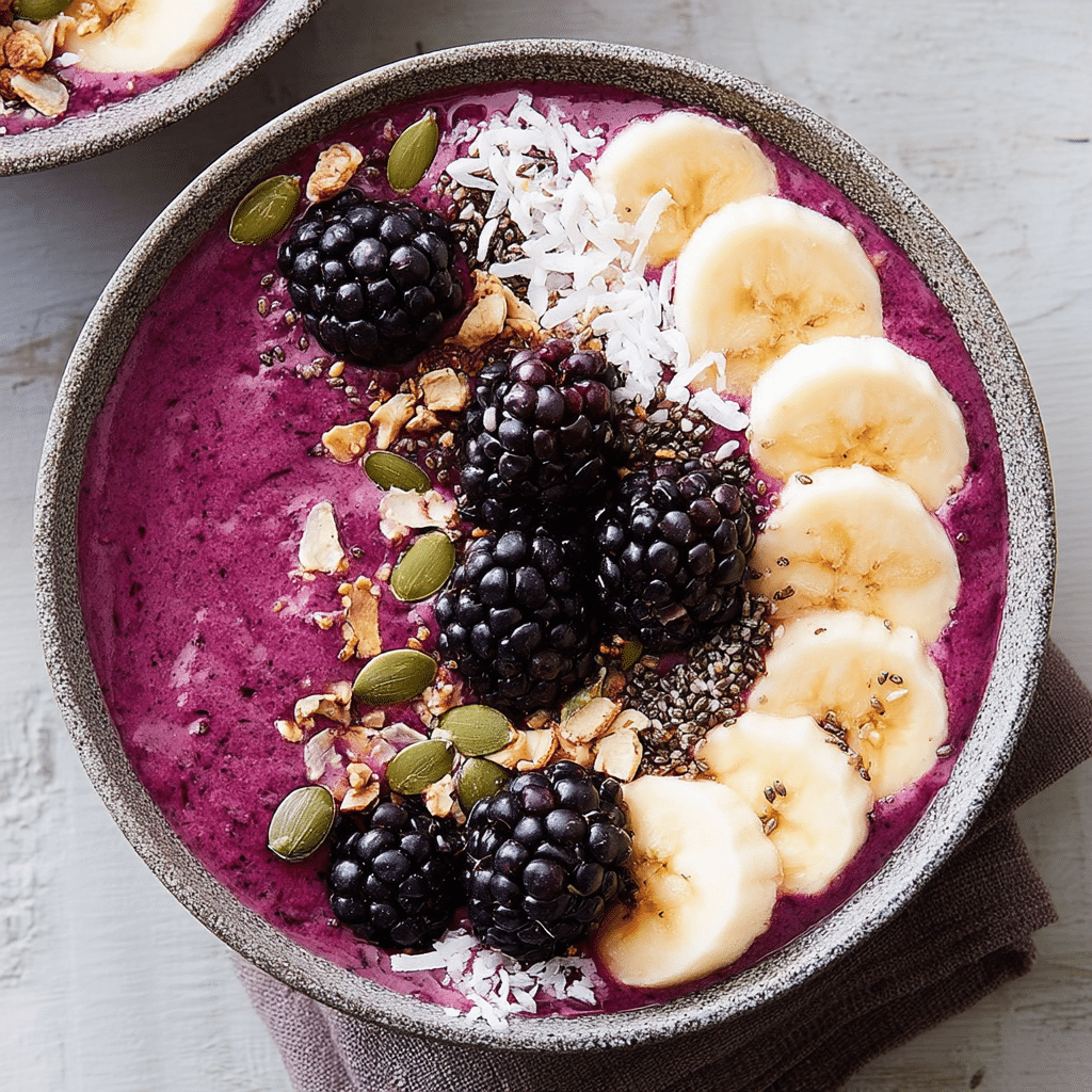 Blackberry Coconut Smoothie Bowl