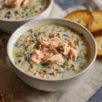Creamy Salmon Wild Rice Soup