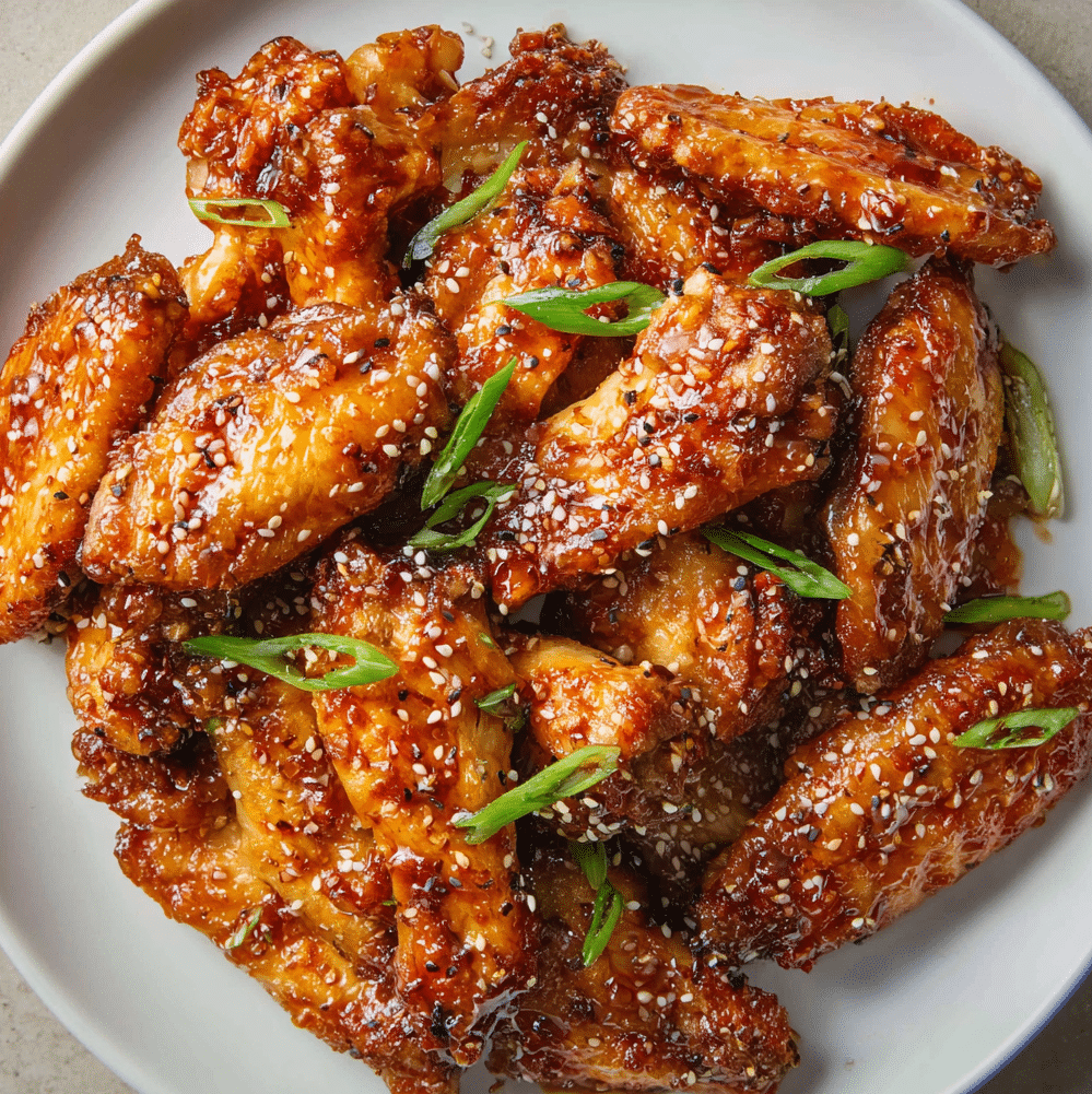 Crispy Honey Sriracha Chicken Wings