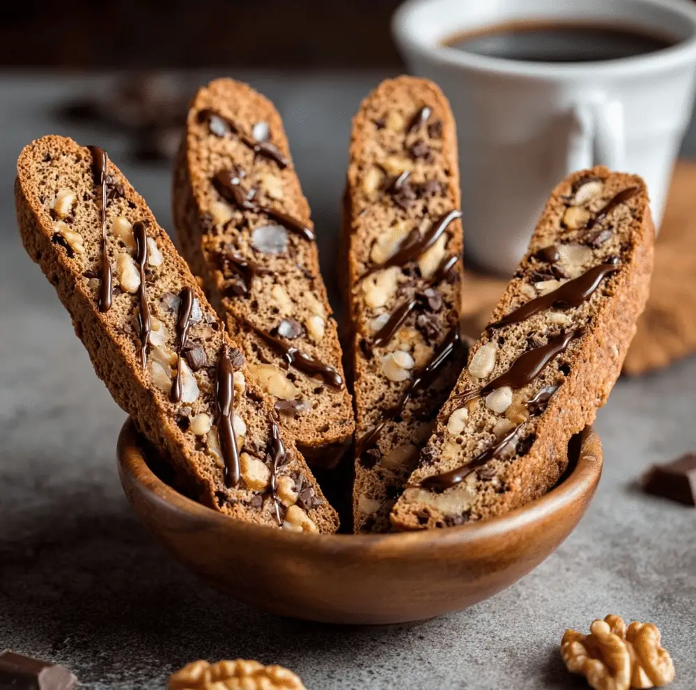Espresso Walnut Biscotti