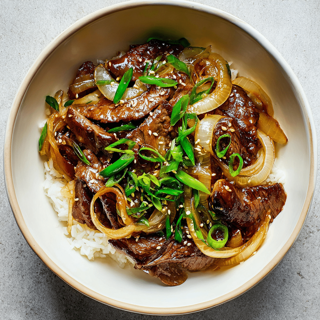 Ginger Beef and Onion Stir-Fry