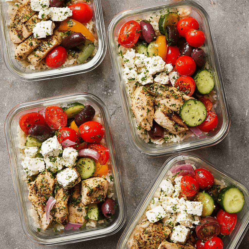 Greek Chicken Meal Prep Bowls