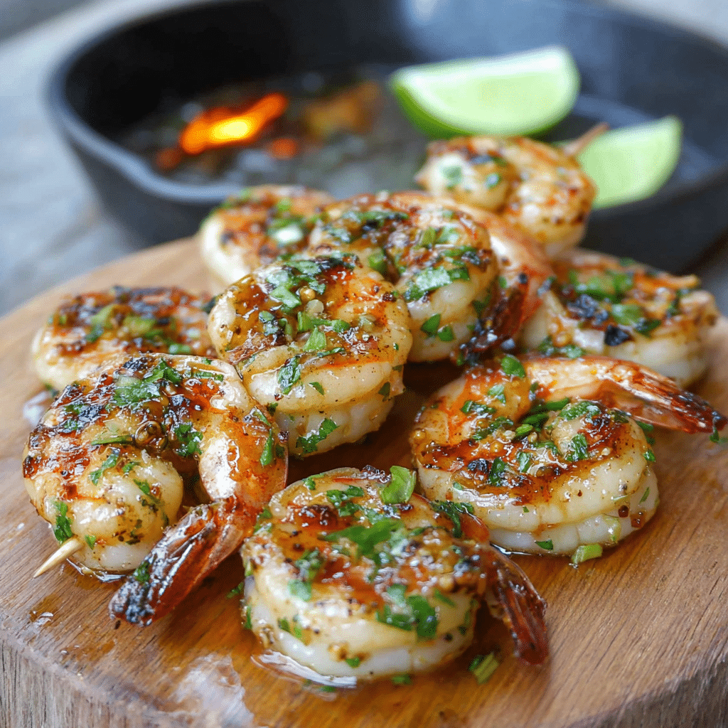 Honey Tequila Lime Shrimp Skewers