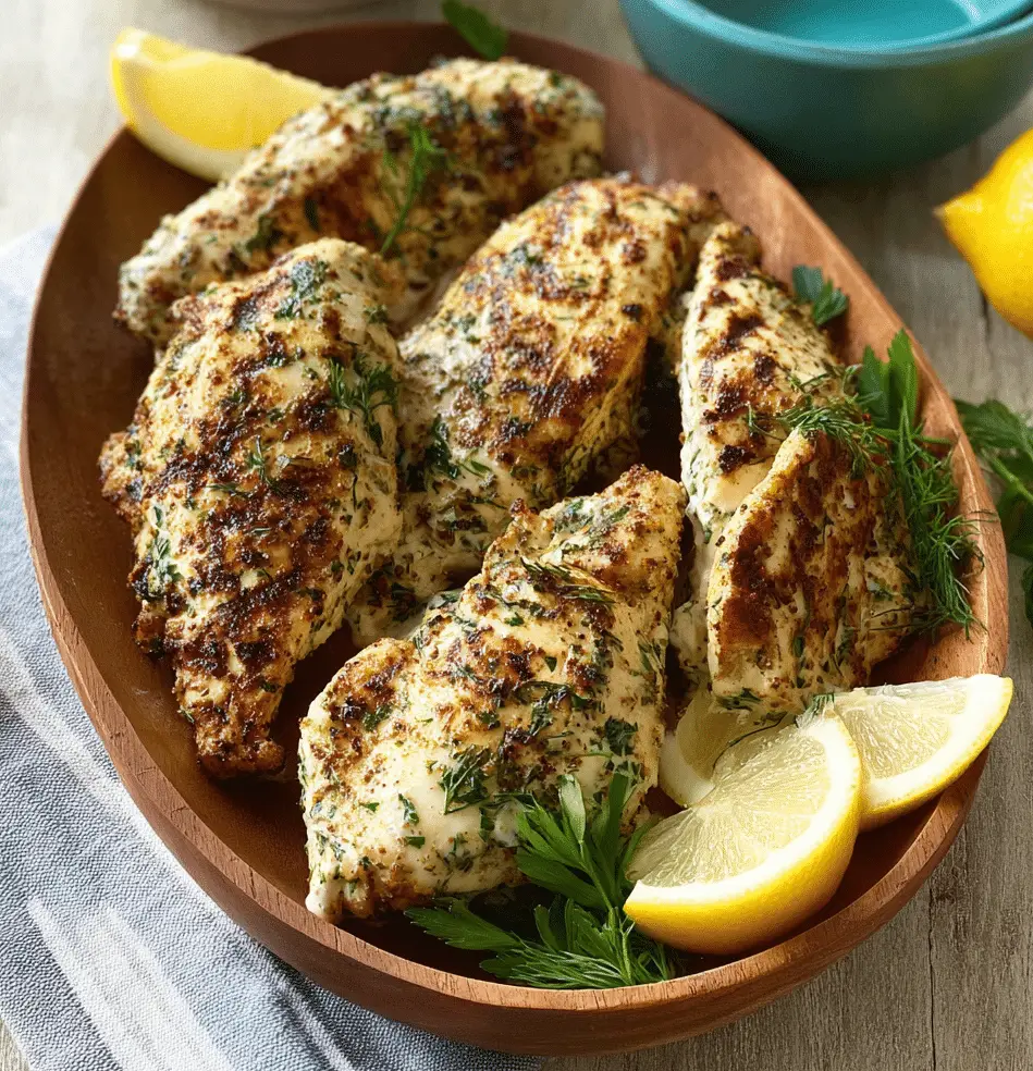 Lemon‑Herb Yogurt Marinated Chicken