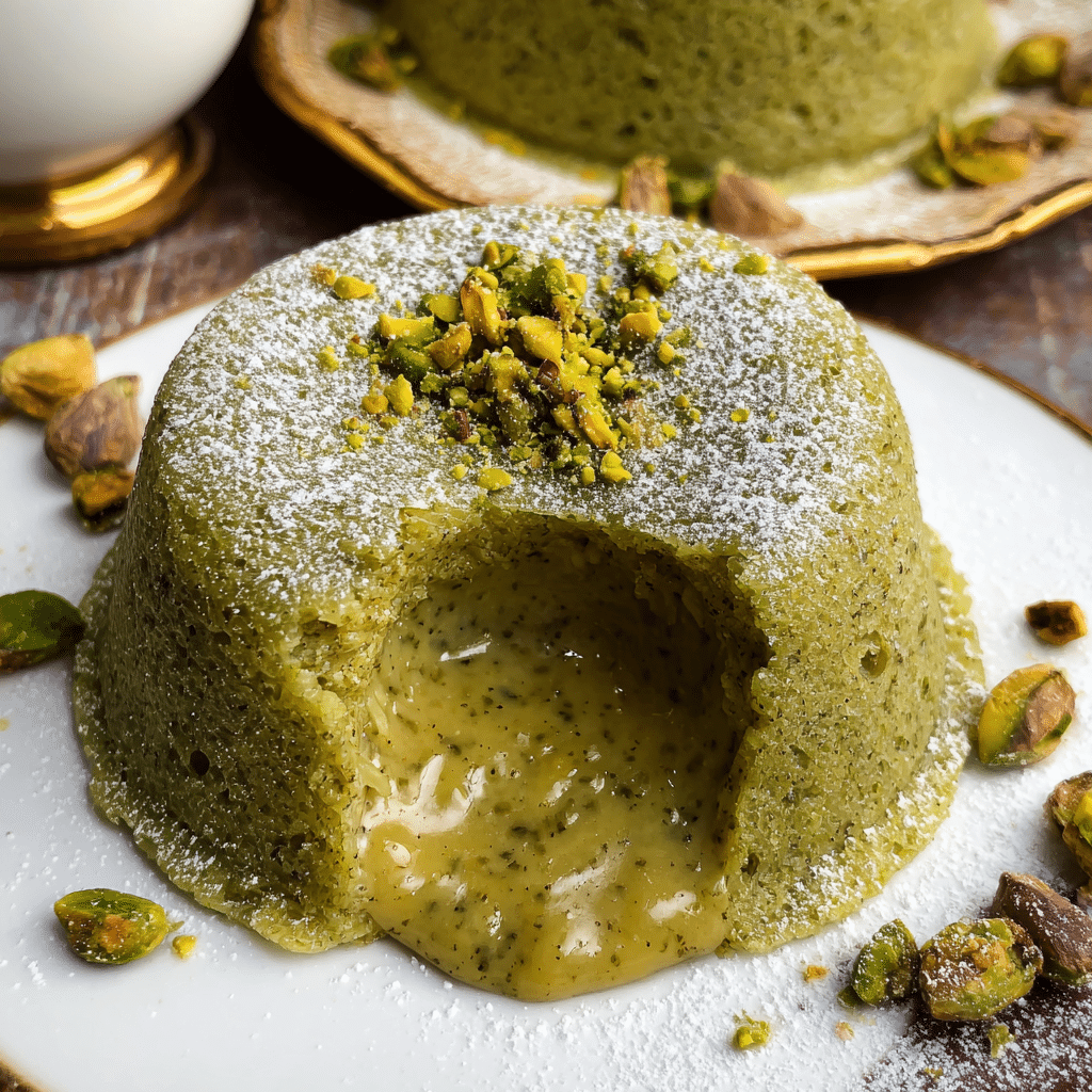 Pistachio Lava Cakes