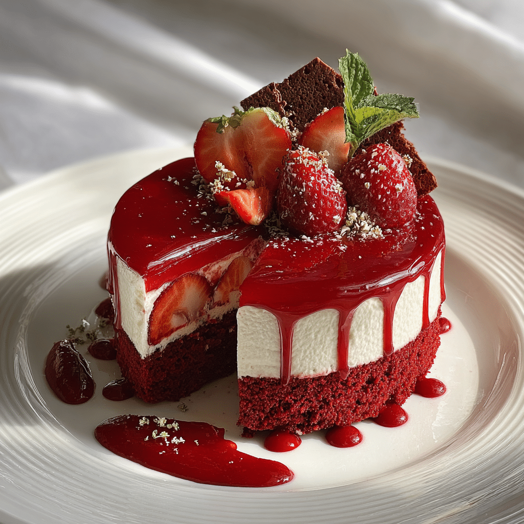 Red Velvet Strawberry Cheesecake Delight