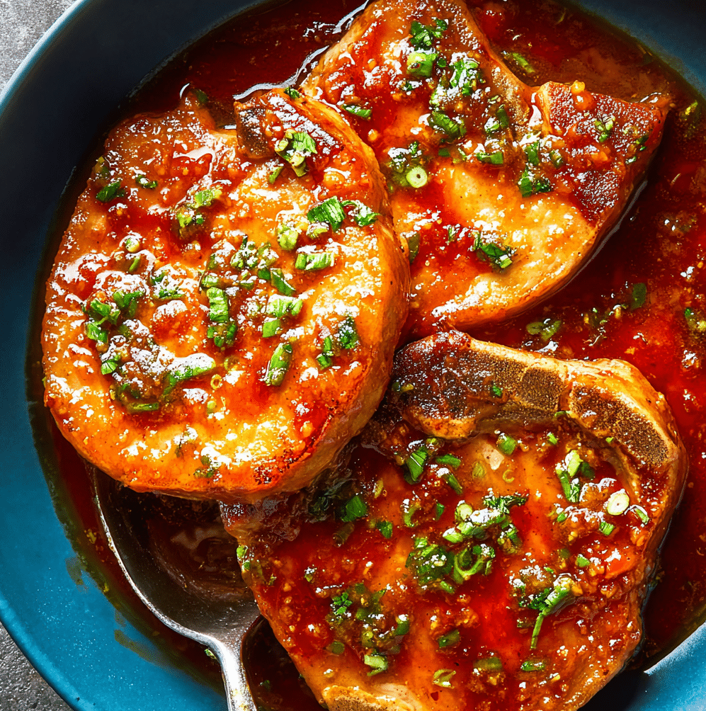 Slow‑Cooked Pork Chops in Savory Tomato‑Honey Sauce