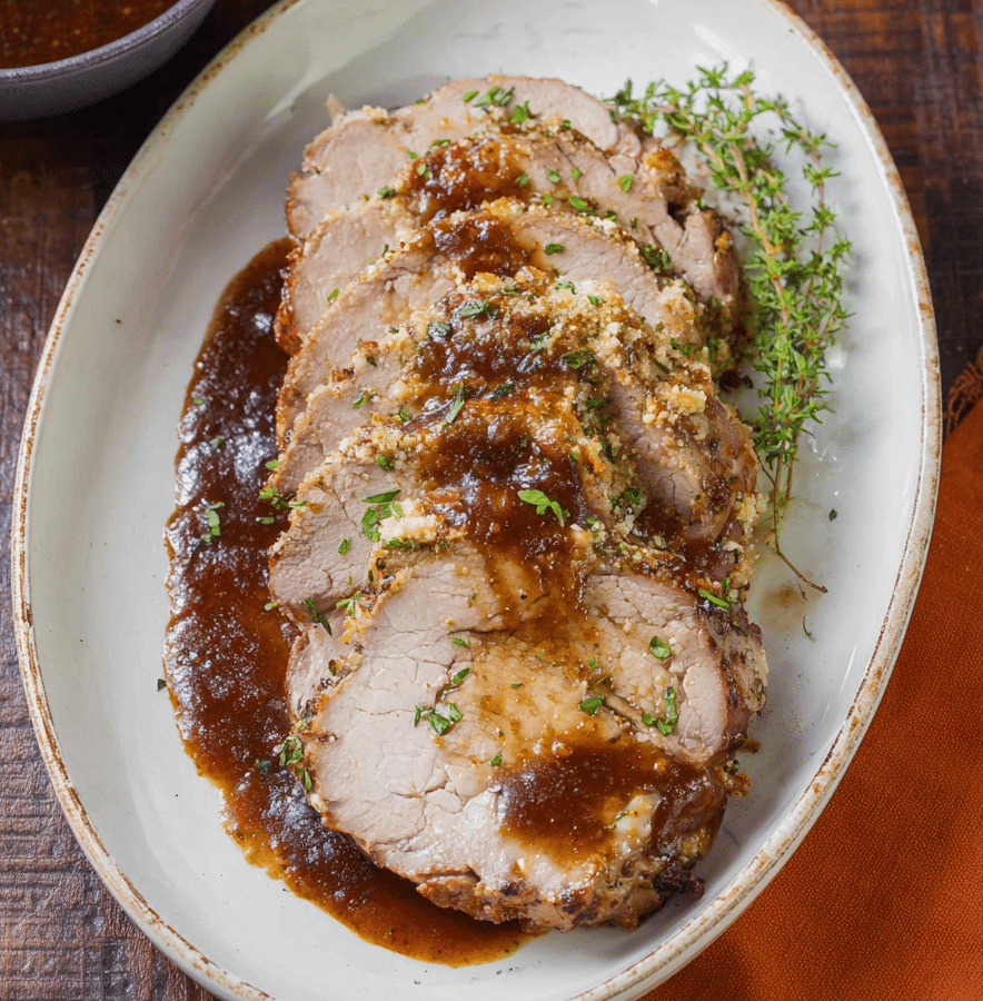Slow Cooker Honey and Parmesan Pork Tenderloin