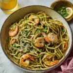 Springtime Pesto and Shrimp Bucatini