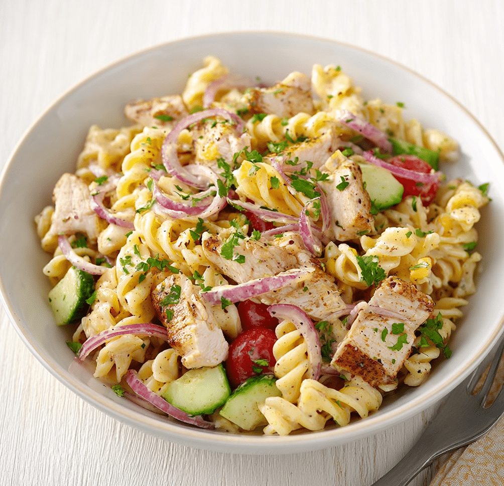 Honey Mustard Chicken Pasta Salad