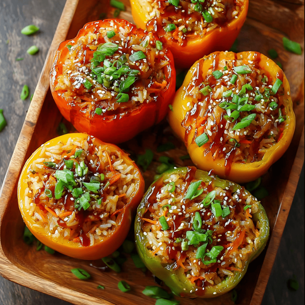 Teriyaki Chicken Stuffed Peppers