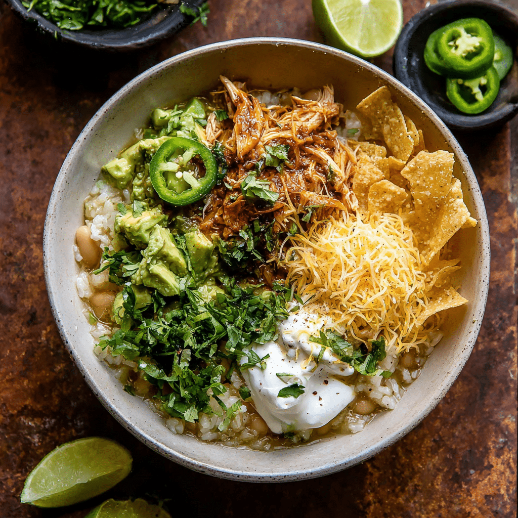 White Chicken Chili Burrito Bowls