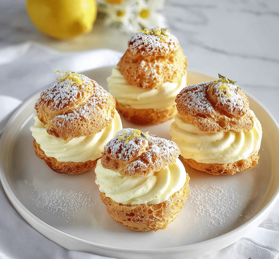 Light Choux Pastries with Lemon Cream