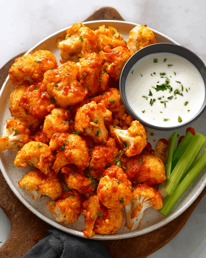 Air Fryer Buffalo Cauliflower Bites