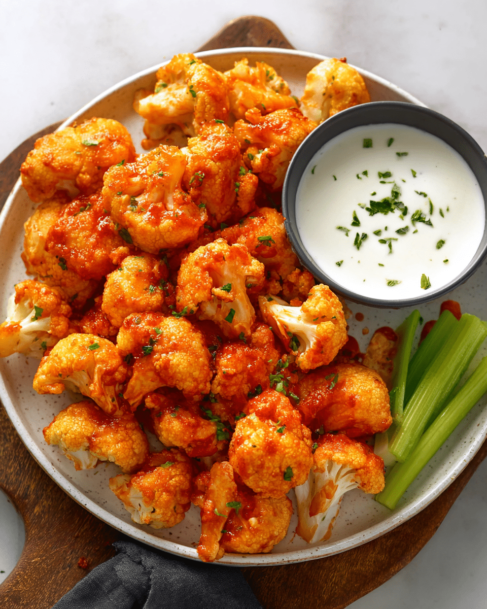Air Fryer Buffalo Cauliflower Bites