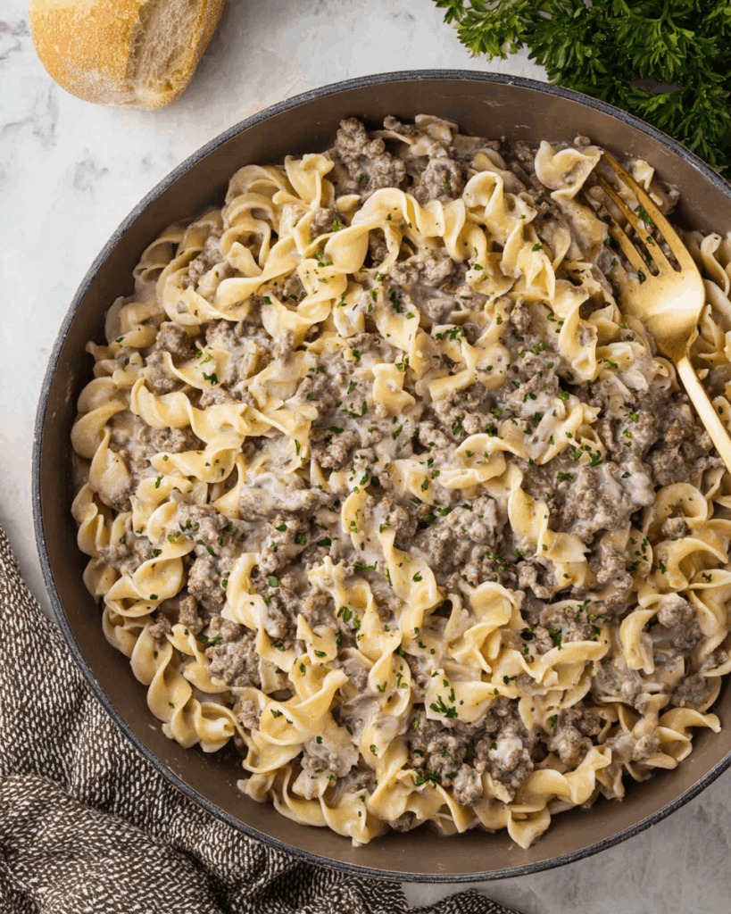 Ground Beef Stroganoff