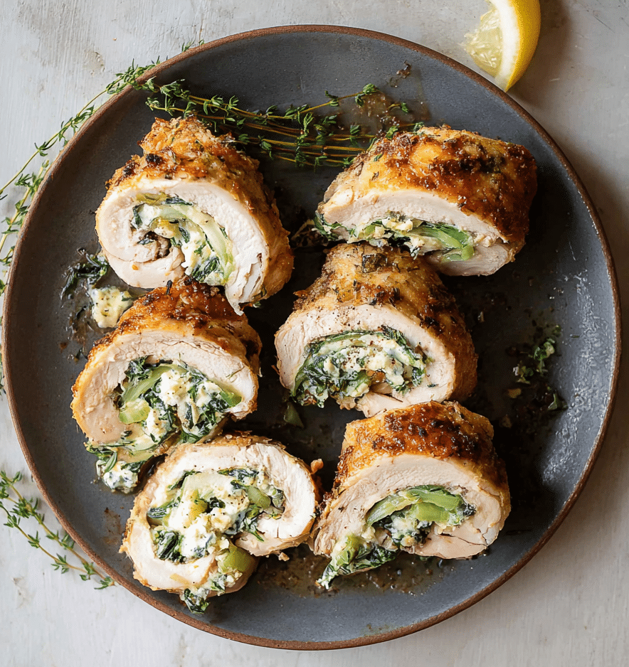 Lemon Thyme Chicken Roulade