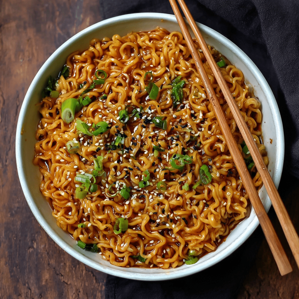 Spicy Saucy Vegan Ramen Noodles