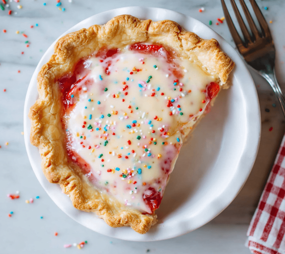 Strawberry Pop Tart Pie