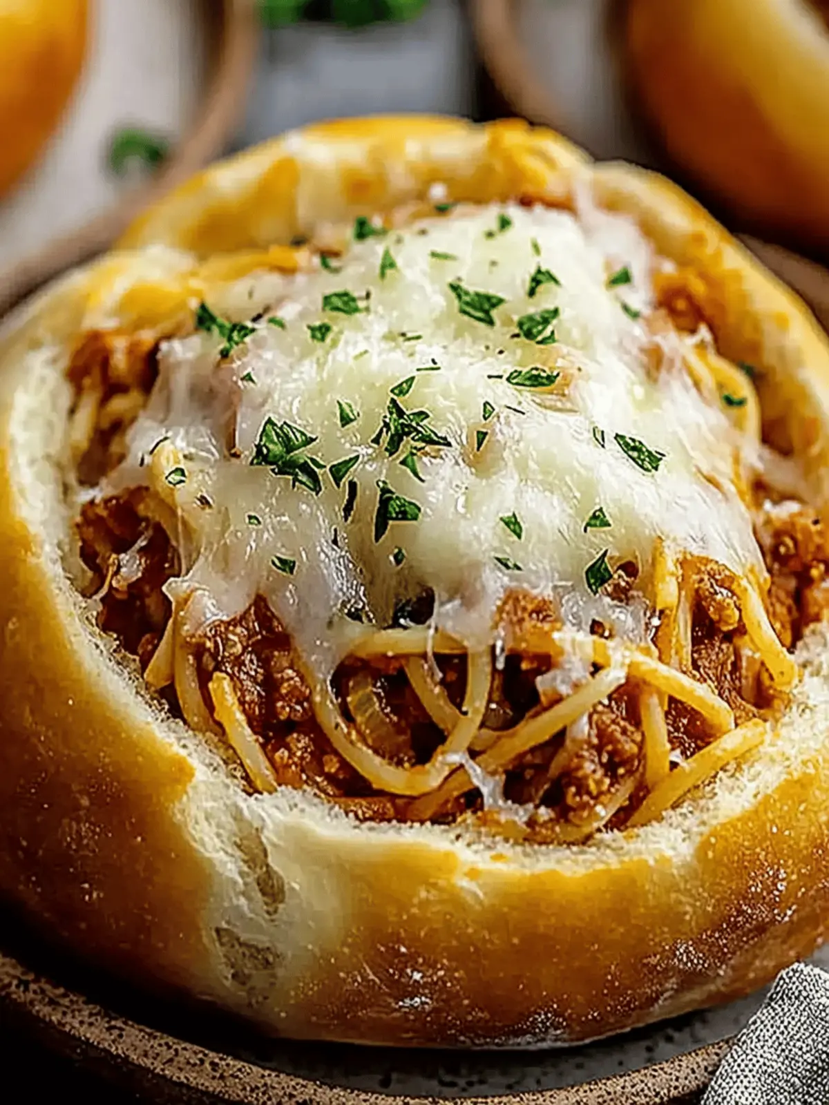 Cozy Up with Spaghetti Garlic Bread Bowls for Comfort Delight