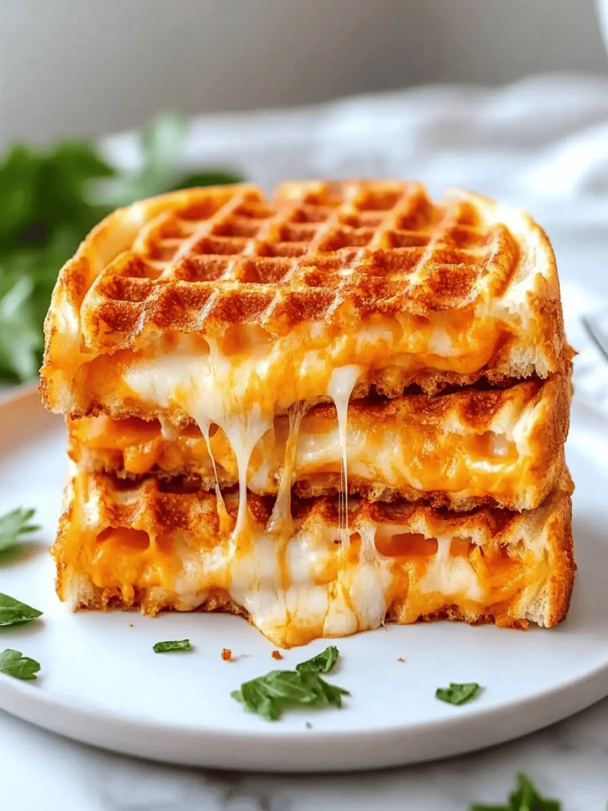 Low Carb Grilled Cheese Chaffle That's Irresistibly Cheesy